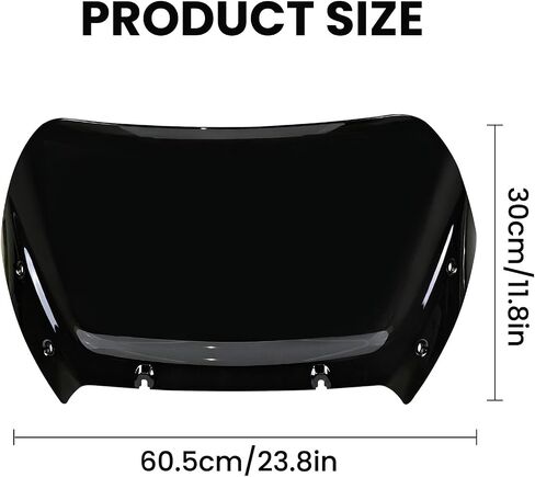 12'' Windshield Windscreen Wind Splitter Compatible with Harley Road Glide CVO FLTRXSE 2023-2025 CVO ST FLTRXSTSE FLTRX 2024 (Black) in Saudi Arabia