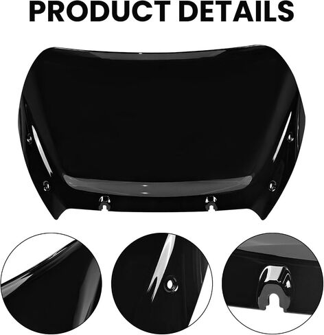 12'' Windshield Windscreen Wind Splitter Compatible with Harley Road Glide CVO FLTRXSE 2023-2025 CVO ST FLTRXSTSE FLTRX 2024 (Black) in Saudi Arabia