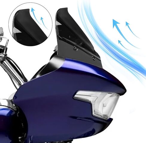 12'' Windshield Windscreen Wind Splitter Compatible with Harley Road Glide CVO FLTRXSE 2023-2025 CVO ST FLTRXSTSE FLTRX 2024 (Black) in Saudi Arabia