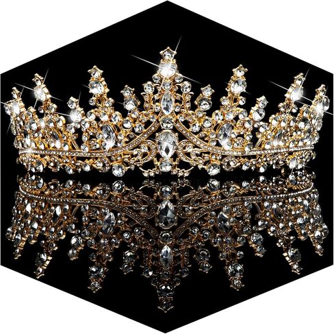TOBATOBA Crown for Women Crystal Queen Crown Princess Tiara, coronas para 15 años corona para pastel, Wedding Tiara for Bride Bridal Hair Accessories Birthday Prom Pageant Party Halloween in Saudi Arabia