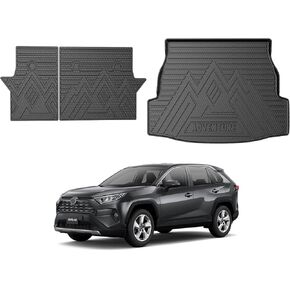 Mixsuper Cargo Liner for Toyota RAV4 2019-2025 Cargo Mat Backrest Mat for RAV4 All Weather Trunk Mat Backrest Mat TPE Back Seat Cover Protector for RAV4 Accessories in Saudi Arabia