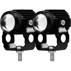Motorcycle fog Lights 12W Yellow/White LED Pods Projector Lights 1.3'' Aux Spotlight for Motorcycle e-Bike, 8-60V, 12W, 3000K, 6500K 2pcs in Saudi Arabia