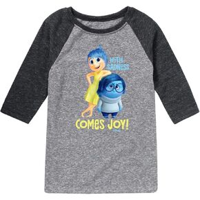 Disney Inside Out - with Sadness Comes Joy - Toddler and Youth Raglan Graphic T-Shirt in Saudi Arabia