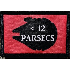 Star Wars 12 Parsecs Milennium Falcon Morale Patch.2x3 Hook and Loop Patch. Made in The USA in Kuwait