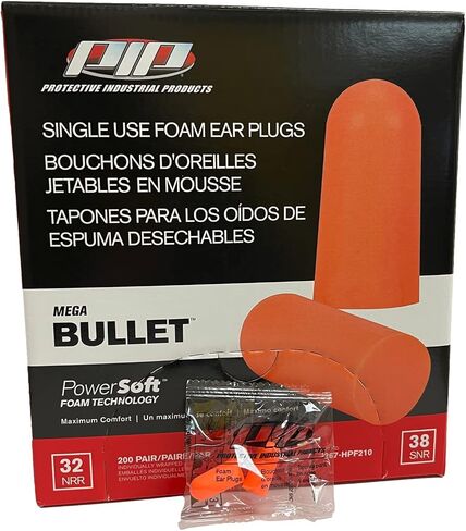 Pip Mega Bullet يمكن التخلص من المقابس الرغوية البولي يوريثان الناعمة ، غير مسجلة - NRR 32 - 200 زوج/صندوق in Saudi Arabia