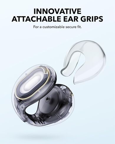 Soundcore C30i by Anker, Open-Ear Earbuds, Clip-On Headphones, Lightweight Comfort, Stable Fit, Firm-Shell Design, Attachable Ear Grips, Big Drivers for Clear Audio, 30H Play, Water-Resistant(Renewed) in Saudi Arabia