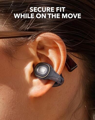 Soundcore C30i by Anker, Open-Ear Earbuds, Clip-On Headphones, Lightweight Comfort, Stable Fit, Firm-Shell Design, Attachable Ear Grips, Big Drivers for Clear Audio, 30H Play, Water-Resistant(Renewed) in Saudi Arabia