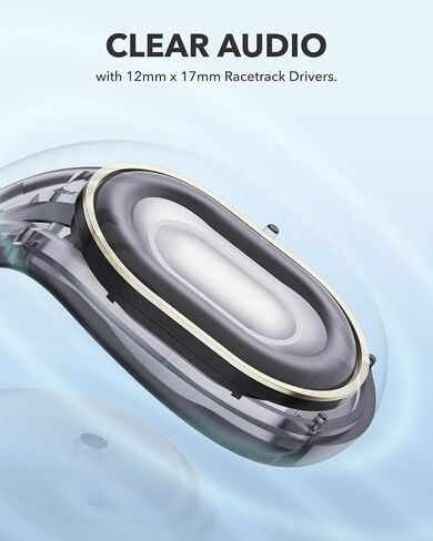Soundcore C30i by Anker, Open-Ear Earbuds, Clip-On Headphones, Lightweight Comfort, Stable Fit, Firm-Shell Design, Attachable Ear Grips, Big Drivers for Clear Audio, 30H Play, Water-Resistant(Renewed) in Saudi Arabia