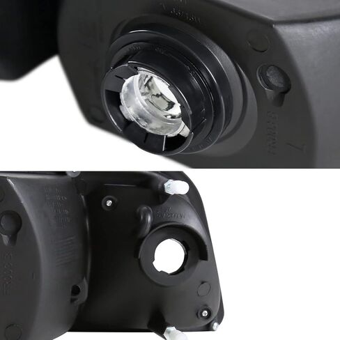 مواصفات Tuning Black Housing Lens 1PC المصابيح الأمامية + أضواء الزاوية متوافقة مع 1987-1993 Ford Mustang L + R مجموعة مصباح مصباح الرأس in Kuwait