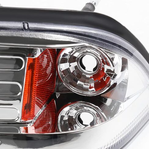 مواصفات Tuning Black Housing Lens 1PC المصابيح الأمامية + أضواء الزاوية متوافقة مع 1987-1993 Ford Mustang L + R مجموعة مصباح مصباح الرأس in Kuwait