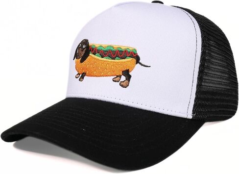 InnoBeta Dachshund Gifts, Hot Dog Cap, Funny Cap for Sausage Wiener Dog Lover/Owner, Adjustable Embroidered Hat Black in Saudi Arabia