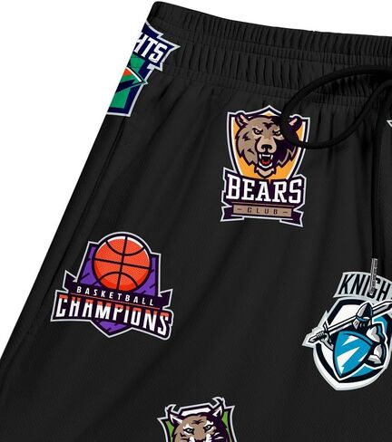 Men's 5 Inches Inseam Mesh Graphic Basketball Shorts Drawstring Running Workout Shorts Summer Cool Casual Shorts in Saudi Arabia