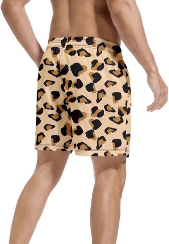 Men's Graphic Mesh Shorts Cool Retro Basketball Running Athletic Shorts Drawstring Waist Casual Track Shorts in Kuwait