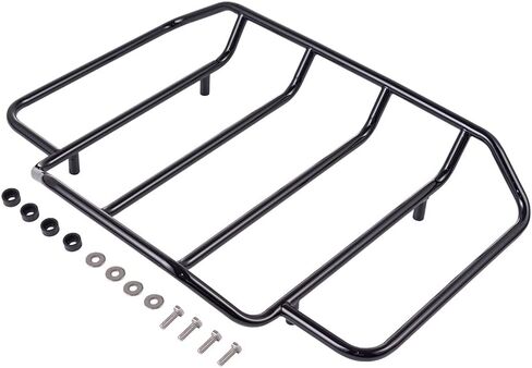 Advanblack Air Wing Tour Pack Luggage Rack for Harley Touring King Chopped Razor-Pak – Fits Advanblack Hard Tour Pack Lids, Chrome or Black, with Mounting Hardware (Black) in Saudi Arabia