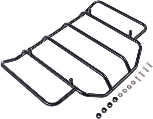 Advanblack Air Wing Tour Pack Luggage Rack for Harley Touring King Chopped Razor-Pak – Fits Advanblack Hard Tour Pack Lids, Chrome or Black, with Mounting Hardware (Black) in Saudi Arabia