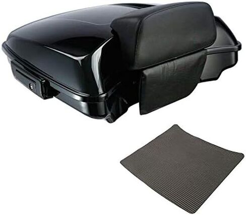 TCMT Black Latch 5.5 "Razor Tour Pack Trunk Backrest 2 Up Rack Fit for Harley Touring Road King Flhr Street Glide Flhx Road Electra Glide 2014-2025 in Saudi Arabia
