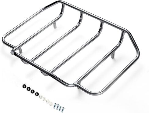 Advanblack Air Wing Tour Pack Rack For Harley Touring King Razor-Pak-يناسب أغطية حزمة الجولة الصلبة في Advanblack ، والكروم أو الأسود ، مع الأجهزة المتصاعدة (أسود) in Kuwait