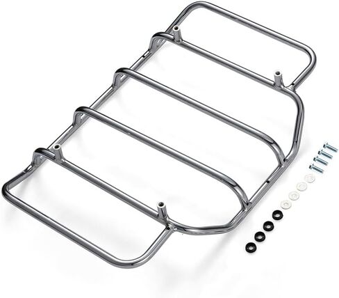Advanblack Air Wing Tour Pack Rack For Harley Touring King Razor-Pak-يناسب أغطية حزمة الجولة الصلبة في Advanblack ، والكروم أو الأسود ، مع الأجهزة المتصاعدة (أسود) in Kuwait