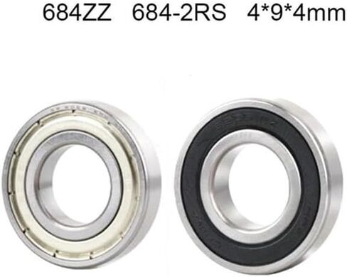 684zz Bearing 684-2rs 4 * 9 * 4mm ABEC-1 (5/10pcs) Miniature 684Z Ball Bearings 684 RS Hobby Quadcopter L-940ZZ Bearing (10pcs ، 684zz) in Kuwait