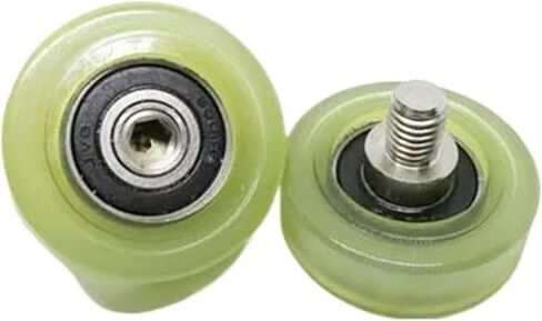 1pcs 45mm قطرها بو البروتين الخارجي محمل الأسطوانة PU600145-14C3L12M10 45x14xm10 بكرة مغلفة بولي يوريثان مع M10 المسمار (45x14xm10) in Saudi Arabia
