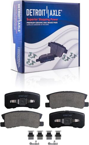 Detroit Axle - Brake Kit for Mitsubishi Lancer Outlander Sport Jeep Compass Patriot Dodge Avenger Chrysler Sebring 200 Replacement 11.57" inch Front & 11.89" inch Rear Disc Brake Rotors Brakes Pads in Saudi Arabia