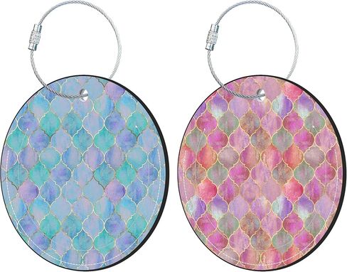 Round Cute Luggage Tags 2 Pack Sasquatch Creative Baggage Tags,Cruise Travel Baggage Suitcases Tag with Stainless Steel Loop ID Tag Privacy Flap in Kuwait