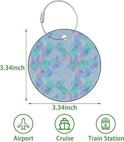 Round Cute Luggage Tags 2 Pack Sasquatch Creative Baggage Tags,Cruise Travel Baggage Suitcases Tag with Stainless Steel Loop ID Tag Privacy Flap in Kuwait