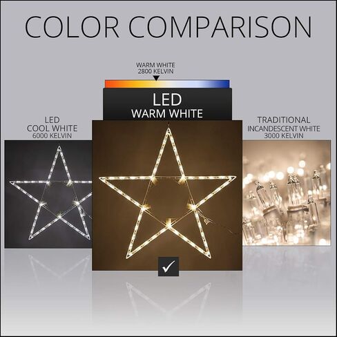 32" Lighted Christmas Star Outdoor Star Light, Warm White LED in Saudi Arabia