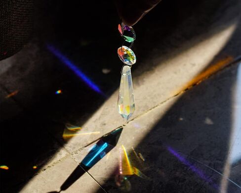 H&D HYALINE & DORA 20pcs 55mm Suncatcher Aurora Chandelier Icicle Crystal Prisms Pendant, Octagon Beads Decor Sun Catchers in Saudi Arabia