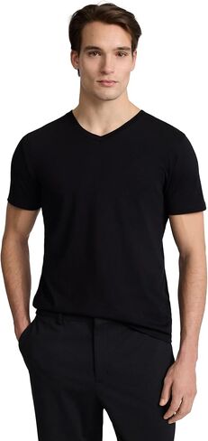 EXPRESS Men’s Pima Cotton Tee – Short Sleeve V-Neck, Ultra-Soft Premium Knit in Kuwait