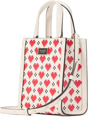 kate spade new york Manhattan Eyelet Leather Mini Tote, True White in Saudi Arabia
