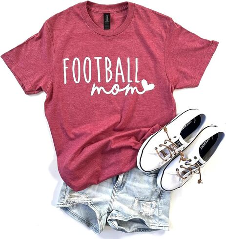 Game Day Shirts Women Baseball Mom Football Lacrosse Graphic Tee Cotton Short Sleeve Gift Sports Mothers T-Shirt in Saudi Arabia