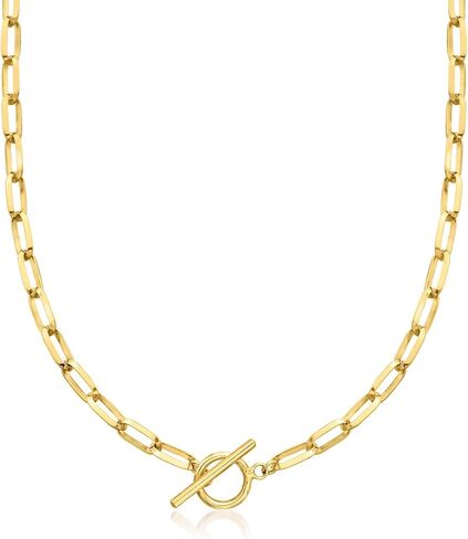 Ross-Simons 18kt الذهب على رابط مشبك الورق الاسترليني قلادة توسل in Kuwait