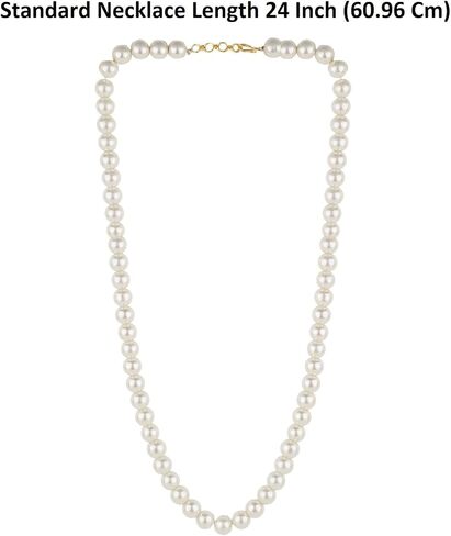 Efulgenz Beaded Necklace Pearl Indian Jewelry Chain Necklace Faux Pearl Handmade Strand Beaded Necklace Bollywood Jewelry Sets for Women in Saudi Arabia