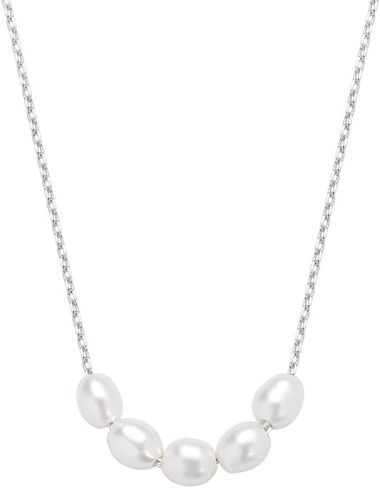 CAITLYNMINIMALIST 18K Gold Sterling Silver Rose Gold Pearl Bead Dainty Chain Necklace for Women Gift for Her in Saudi Arabia
