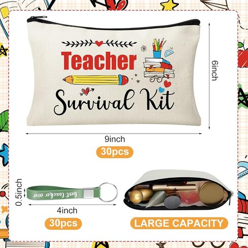 30pcs Blue Bow Makeup Bag Coquette Bow Cosmetic Bags for Women Preppy Pouch Travel Toiletry Bag Coquette Party Favors for Mother Bridesmaids Wedding Supplies in Kuwait