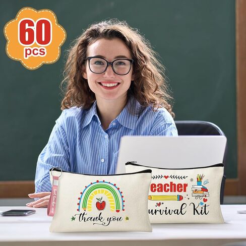 30pcs Blue Bow Makeup Bag Coquette Bow Cosmetic Bags for Women Preppy Pouch Travel Toiletry Bag Coquette Party Favors for Mother Bridesmaids Wedding Supplies in Kuwait