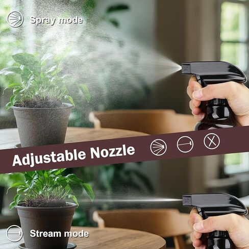 Spray Bottles 16.9oz Plastic Spray Bottle for Hair Mist/Stream Heavy Duty Empty Spray Bottles for Cleaning Solutions, Plants (16.9oz-Clear) in Kuwait