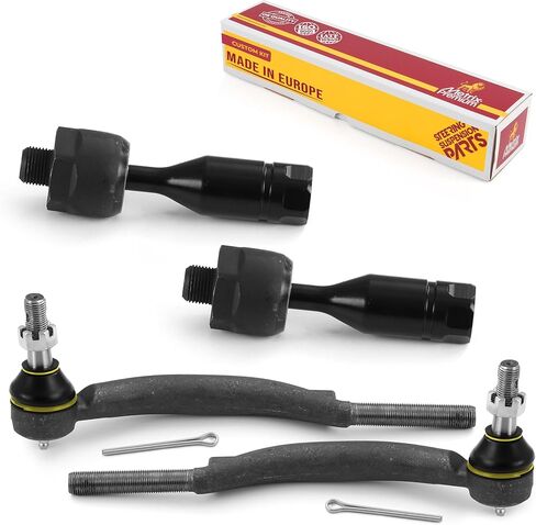 أجزاء الهيكل الفاخرة من Metrix - طقم نهاية قضيب ربط داخلي وخارجي مكون من 4 قطع يناسب 04-07 Buick Rainier، 03-06 شيفروليه SSR، 03-09 GMC Envoy، 03-08 Isuzu Ascender، EV80965 ES3675 ES3676 صنع في أوروبا in Kuwait