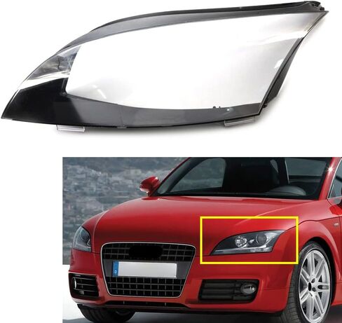 Chcury1 Left Clear Headlight Lens Cover Headlamp Shell Replacement for Audi TT Roadster 2008 2009 2010 2011 2012 2013 2014 in Saudi Arabia