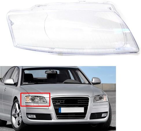 CHCURY1 Lens Lens Cover Cover Shell Front Front Front Front For Audi A8 D3 2005 2006 2007 2008 2010 ، الجانب الأيمن in Saudi Arabia