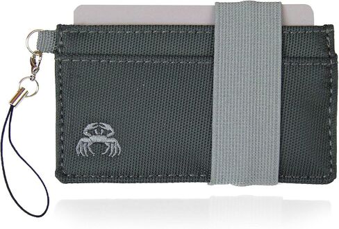Crabby Wallet - محفظة رقيقة من الجيب الأمامي - سلسلة Canvas - حامل بطاقة الائتمان - محافظ سفر صغيرة - محافظ مضغوطة للرجال والنساء - يحمل البطاقات ، والهاتف ، والمفاتيح (MONA) in Kuwait