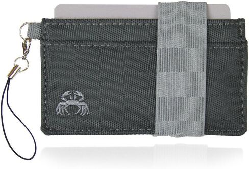 Crabby Wallet - محفظة رقيقة من الجيب الأمامي - سلسلة Canvas - حامل بطاقة الائتمان - محافظ سفر صغيرة - محافظ مضغوطة للرجال والنساء - يحمل البطاقات ، والهاتف ، والمفاتيح (MONA) in Kuwait