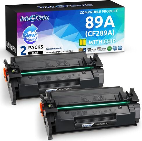 INK E-SALE 89A Black Toner Cartridge Compatible Replacement for HP 89A CF289A with Chip for HP Enterprise MFP M528 M507 M507dn M507X M507dng M528f M528C M528Z Series, 1-Pack Black Indicates Ink Level in Kuwait