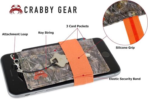 Crabby Wallet - محفظة رقيقة من الجيب الأمامي - سلسلة Canvas - حامل بطاقة الائتمان - محافظ سفر صغيرة - محافظ مضغوطة للرجال والنساء - يحمل البطاقات ، والهاتف ، والمفاتيح (MONA) in Kuwait