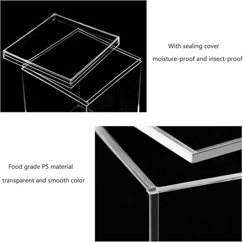 4 Pack Clear Acrylic Box with Lid, 3.9x3.9x3.9 Inch Acrylic Boxes for Display, Small Acrylics Box Clear Plastic Box, Plastic Square Cube for Candy Jewelry Storage Container Boxs in Saudi Arabia