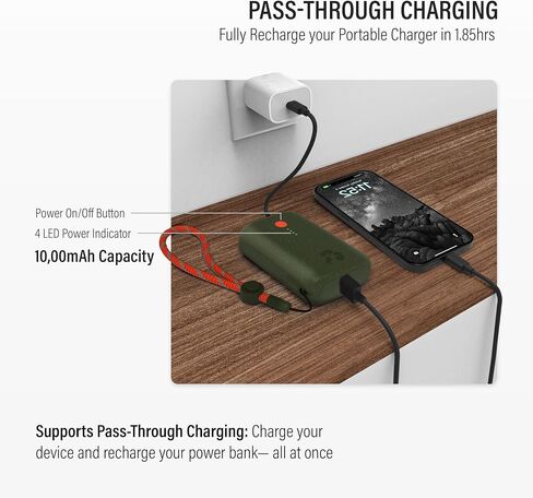 شاحن محمول Nimble Champ، بنك طاقة بسعة 10000 مللي أمبير في الساعة، شحن USB-C مزدوج بقدرة 20 وات in Kuwait