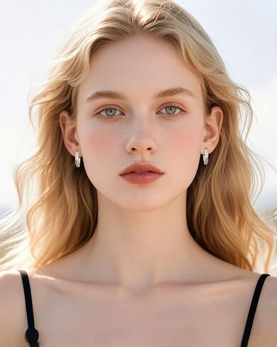 Twisted Gold and Silver Hoop Earrings for Women, 14K Gold Plated, Lightweight & Hypoallergenic, Vintage Round Hoop Jewelry for Sensitive Ears in Kuwait