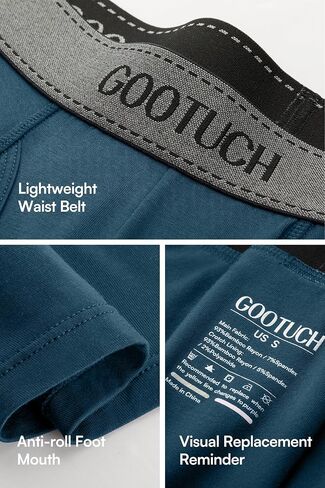 GOOTUCH Men's Silver-Ion Tech Underwear, Moisture Wicking Odor Control Bamboo Boxer Briefs, Wider Soft Waistband (2&4 Pack) in Saudi Arabia