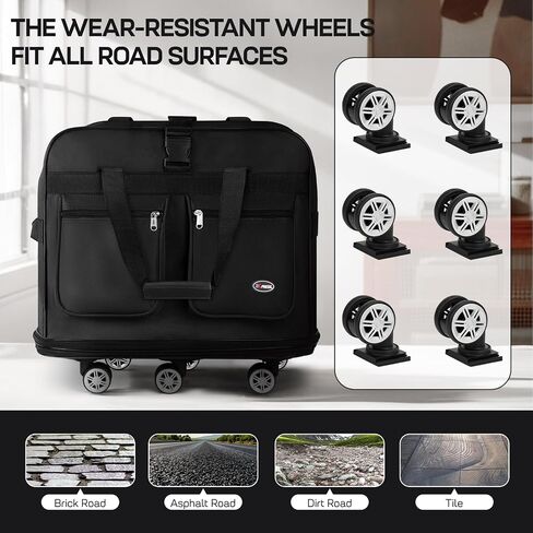 30'''36''40''''Rolling Duffle Bag مع عجلات ، حقيبة داكز قابلة للتوسيع للسفر للرجال للنساء ، قابلة للطي#40''black in Kuwait